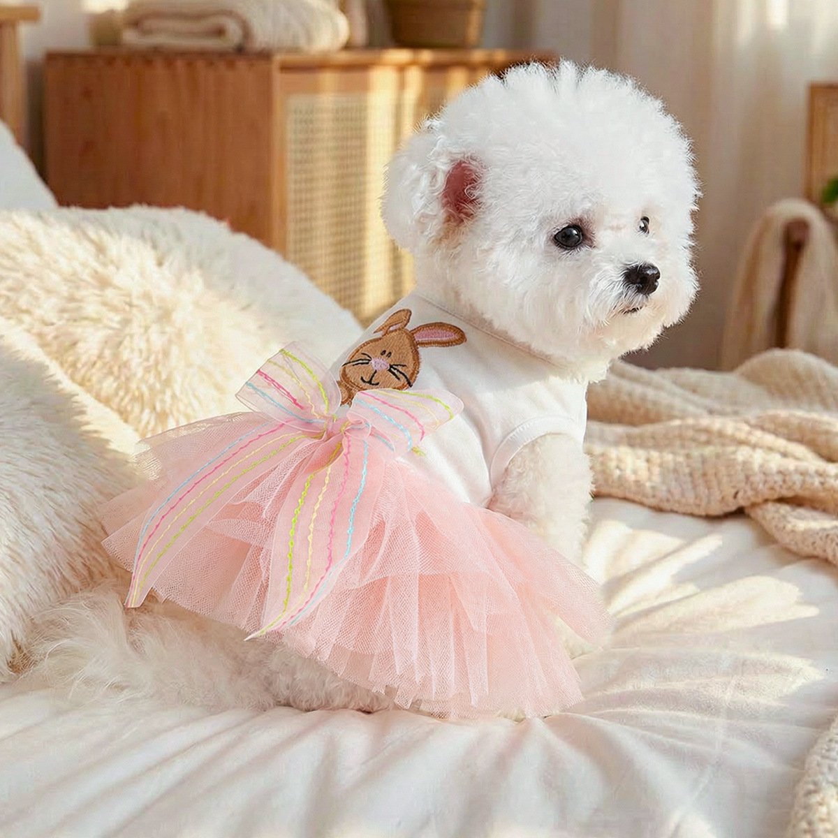 Product Name: Pet Tutu Dress Blue Galaxy Bridal Gown for...