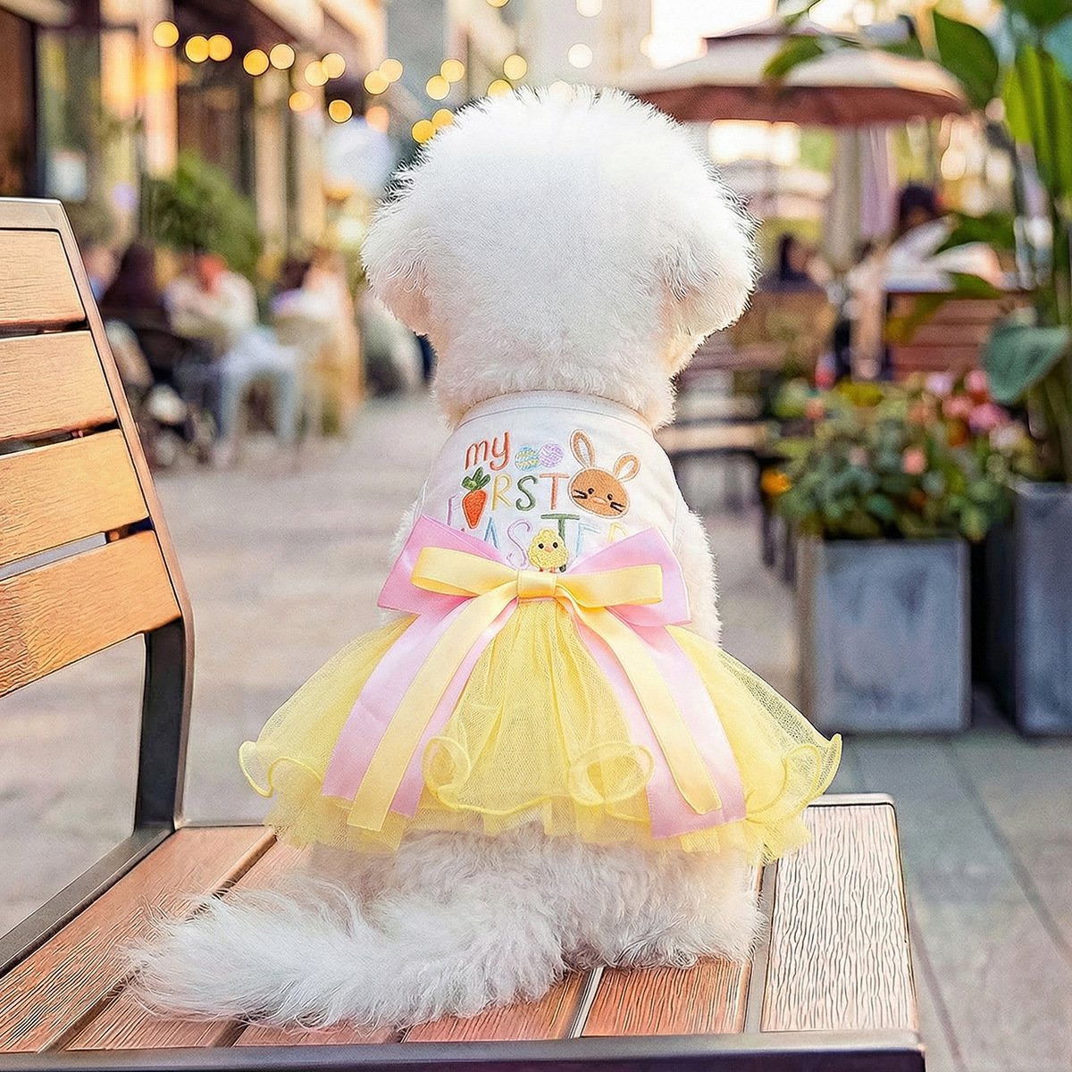 Product Name: Pet Tutu Dress Blue Galaxy Bridal Gown for...