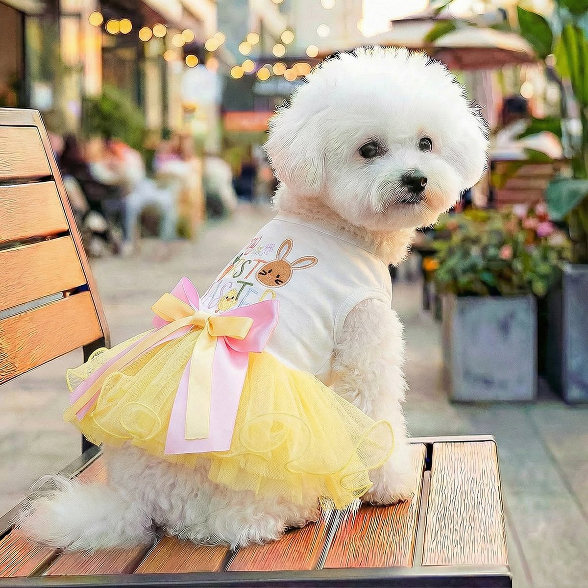 Product Name: Pet Tutu Dress Blue Galaxy Bridal Gown for...