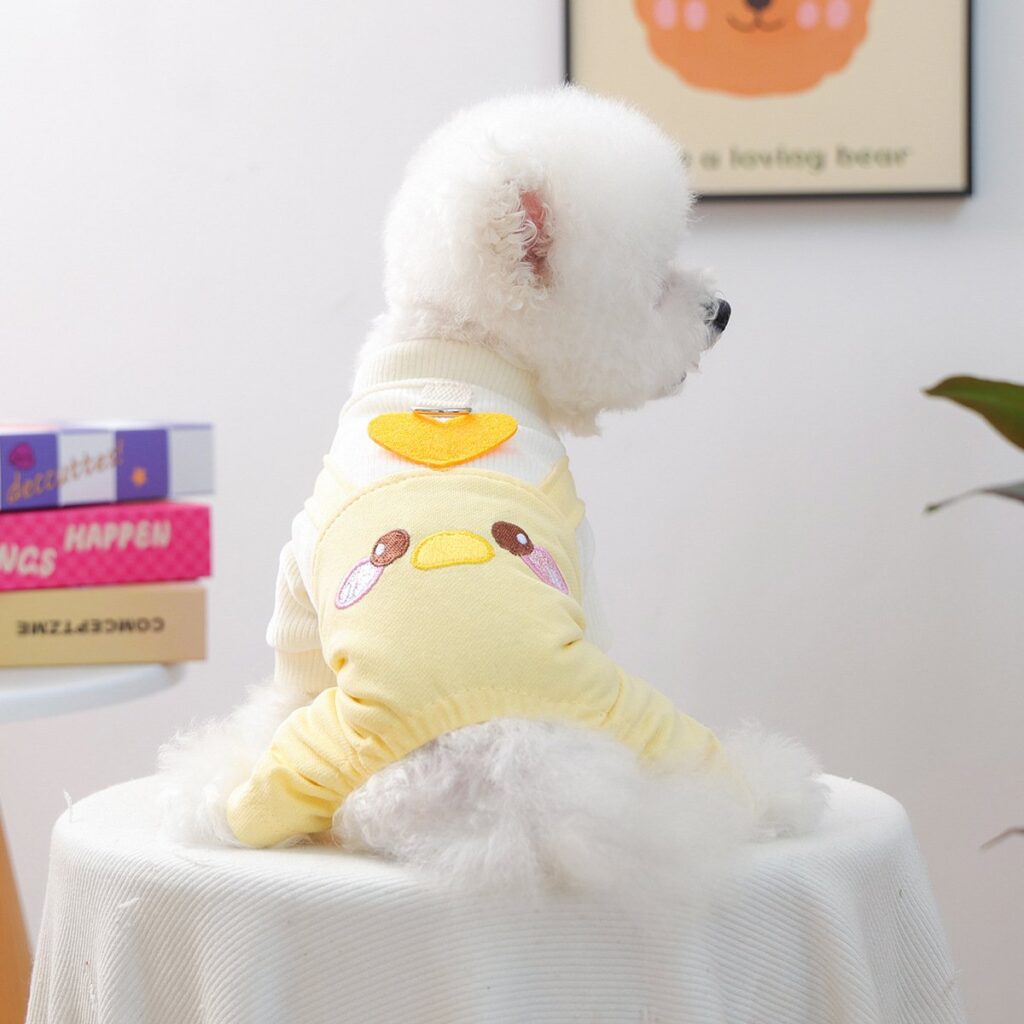 Dog Dungarees with Heart Chick