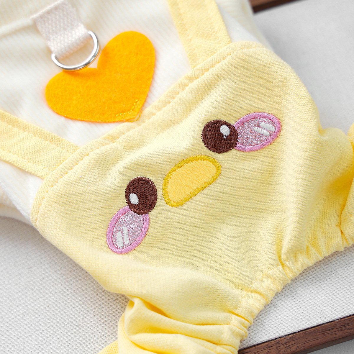 PETCIRCLE Dog Dungarees with Heart Chick
