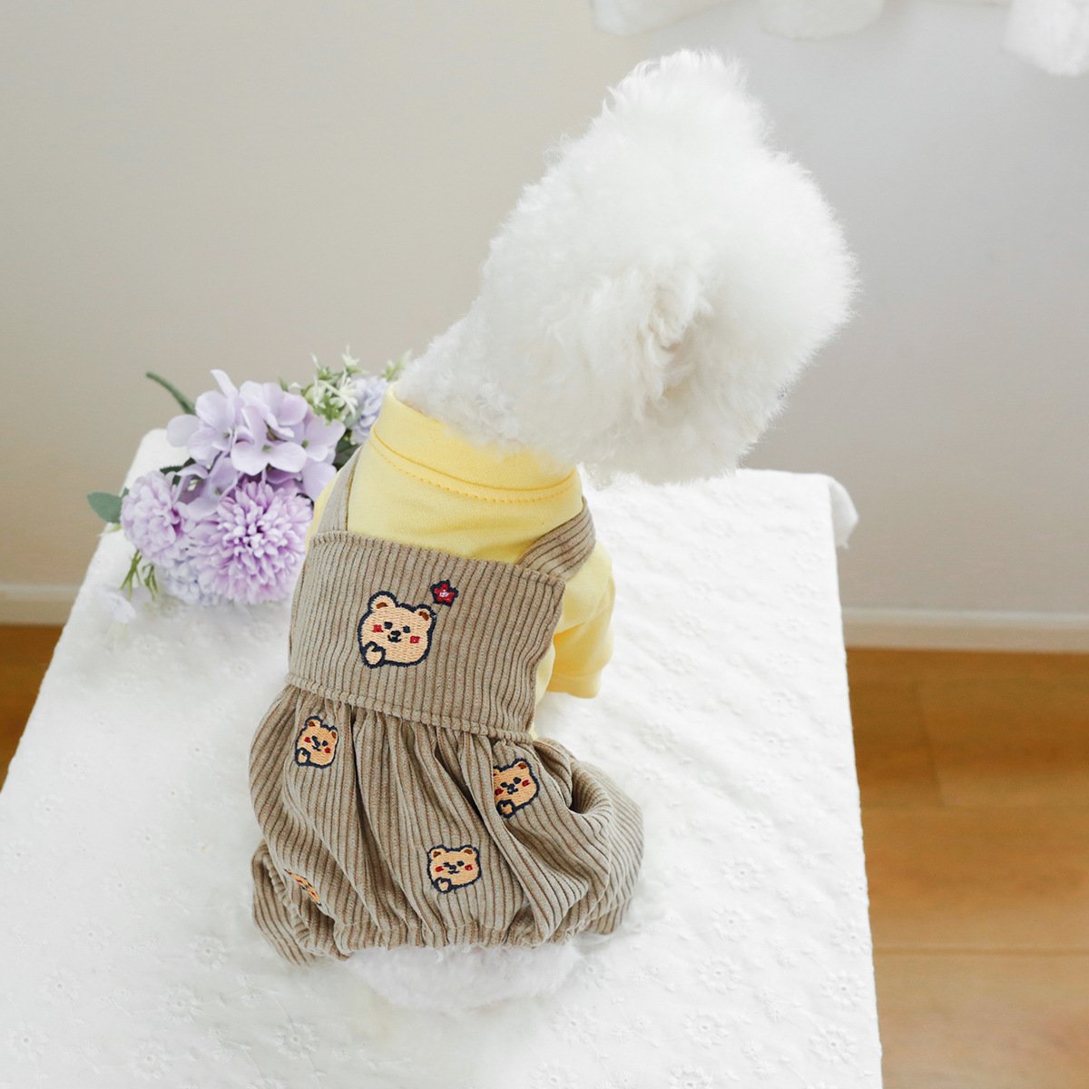 PETCIRCLE Dog Dungarees with Heart Chick