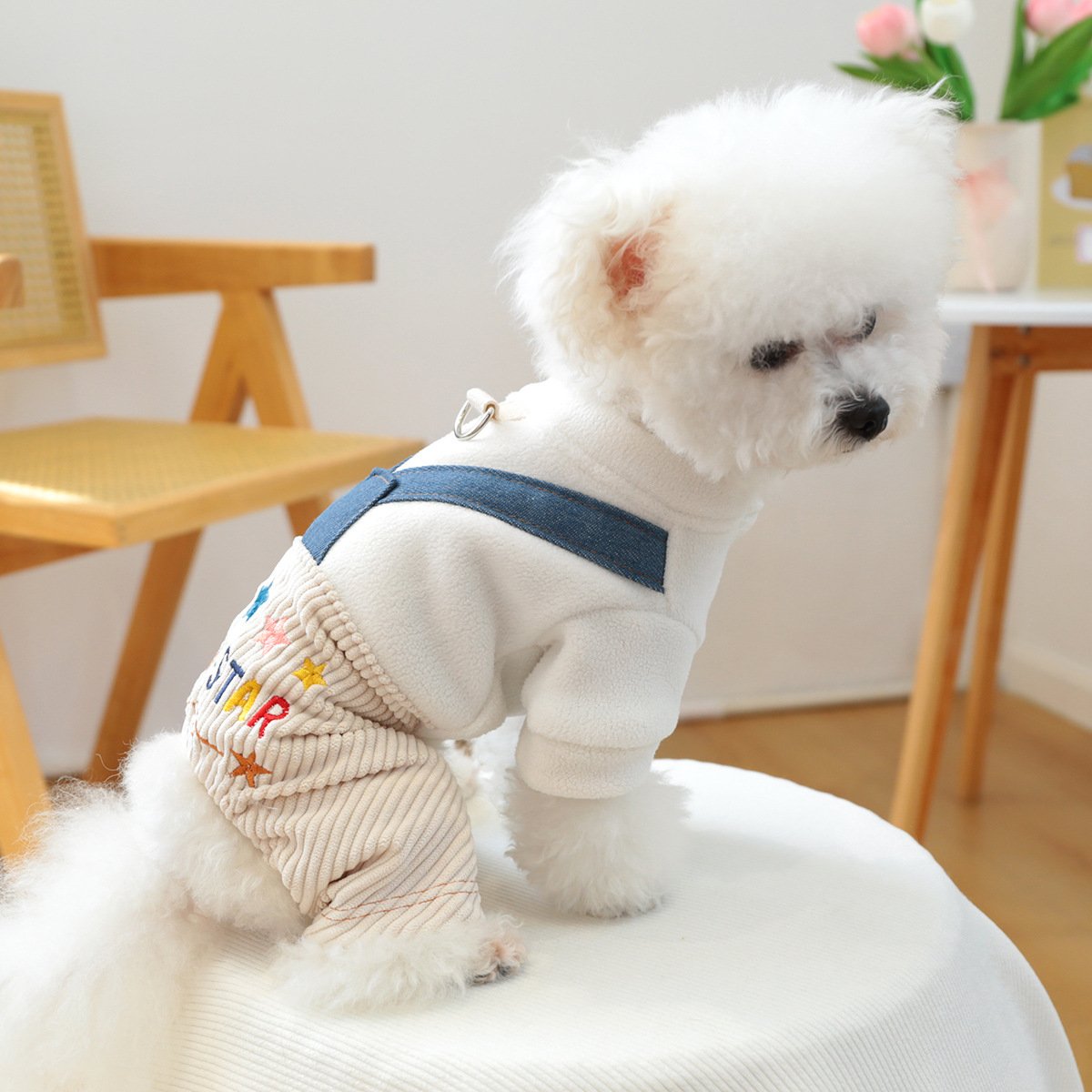 PETCIRCLE Dog Dungarees with Heart Chick