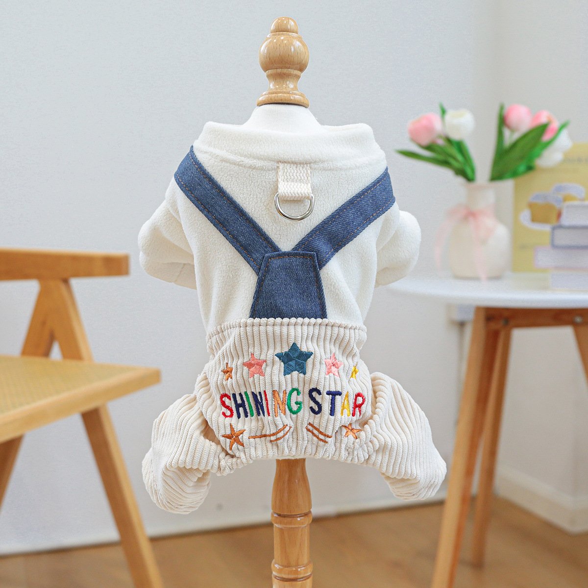 PETCIRCLE Dog Dungarees with Heart Chick
