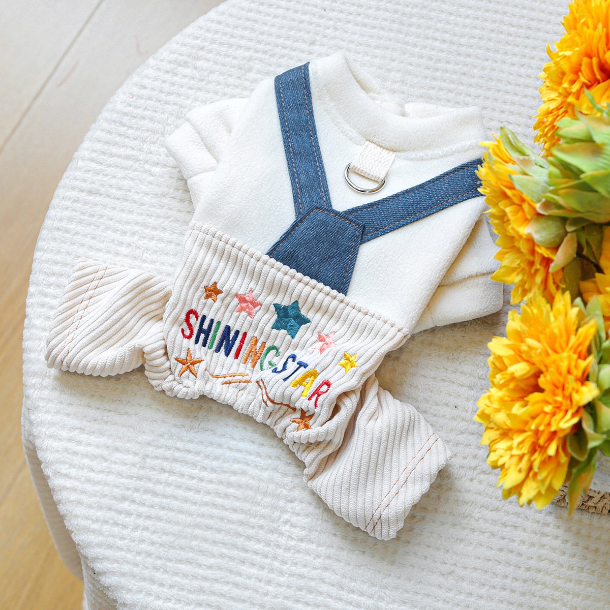 PETCIRCLE Dog Dungarees with Heart Chick