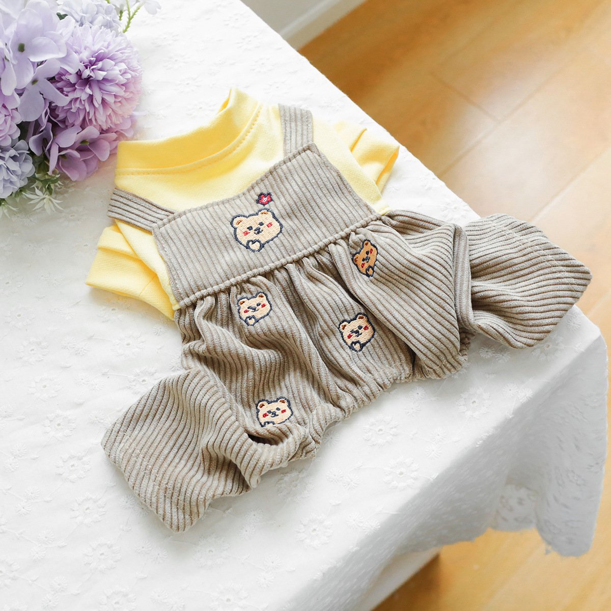 PETCIRCLE Dog Dungarees with Heart Chick