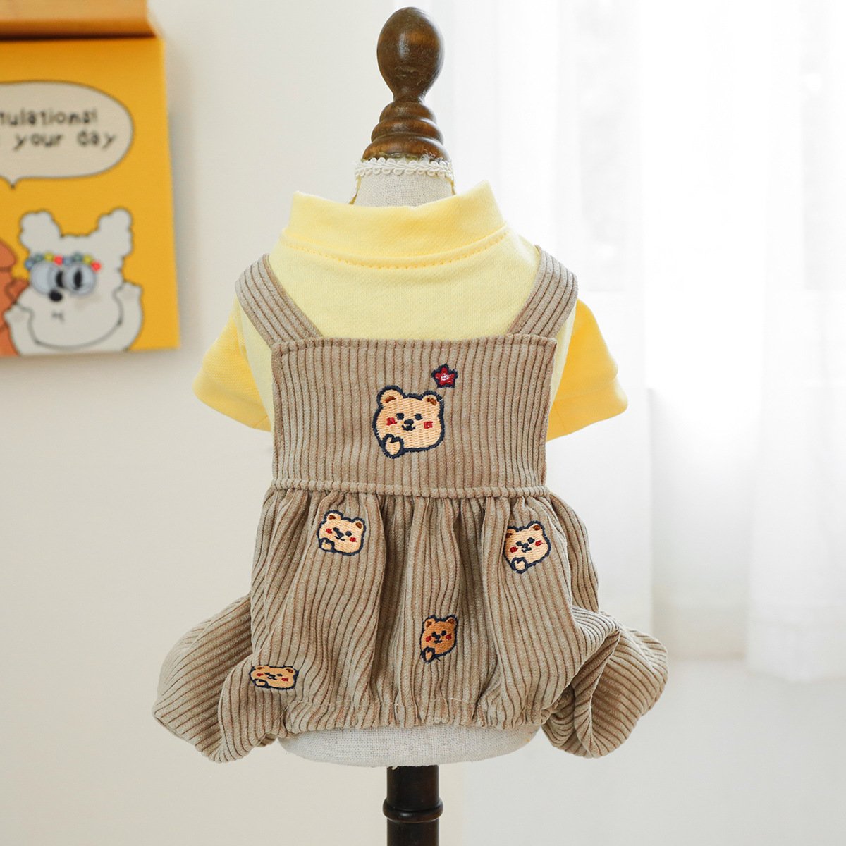 PETCIRCLE Dog Dungarees with Heart Chick