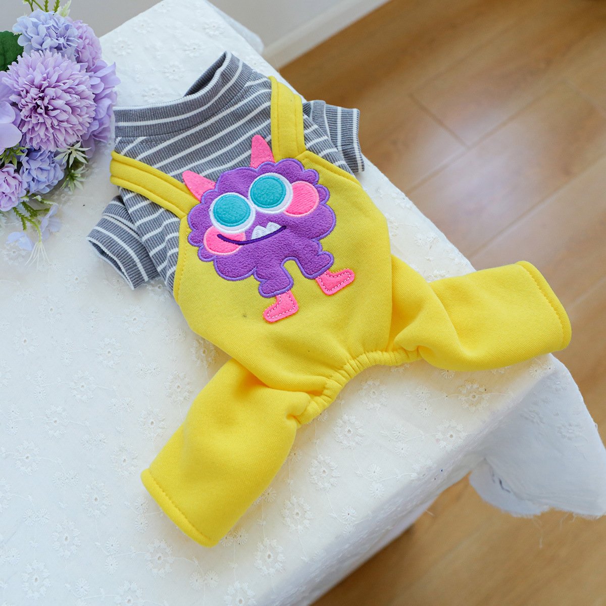 PETCIRCLE Dog Dungarees with Heart Chick