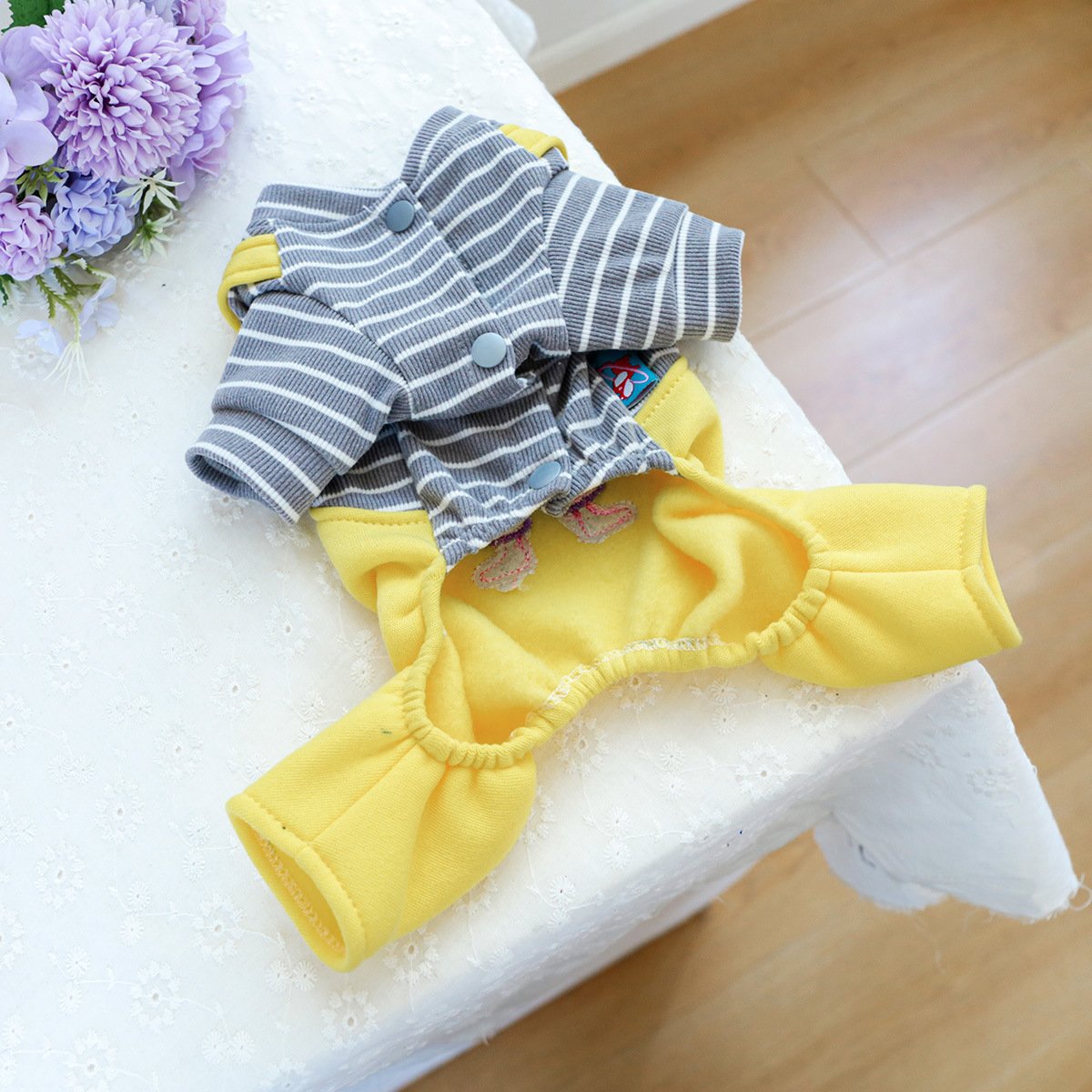 PETCIRCLE Dog Dungarees with Heart Chick