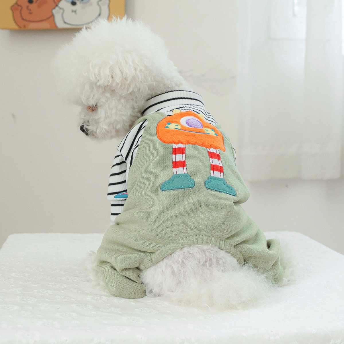 PETCIRCLE Dog Dungarees with Heart Chick