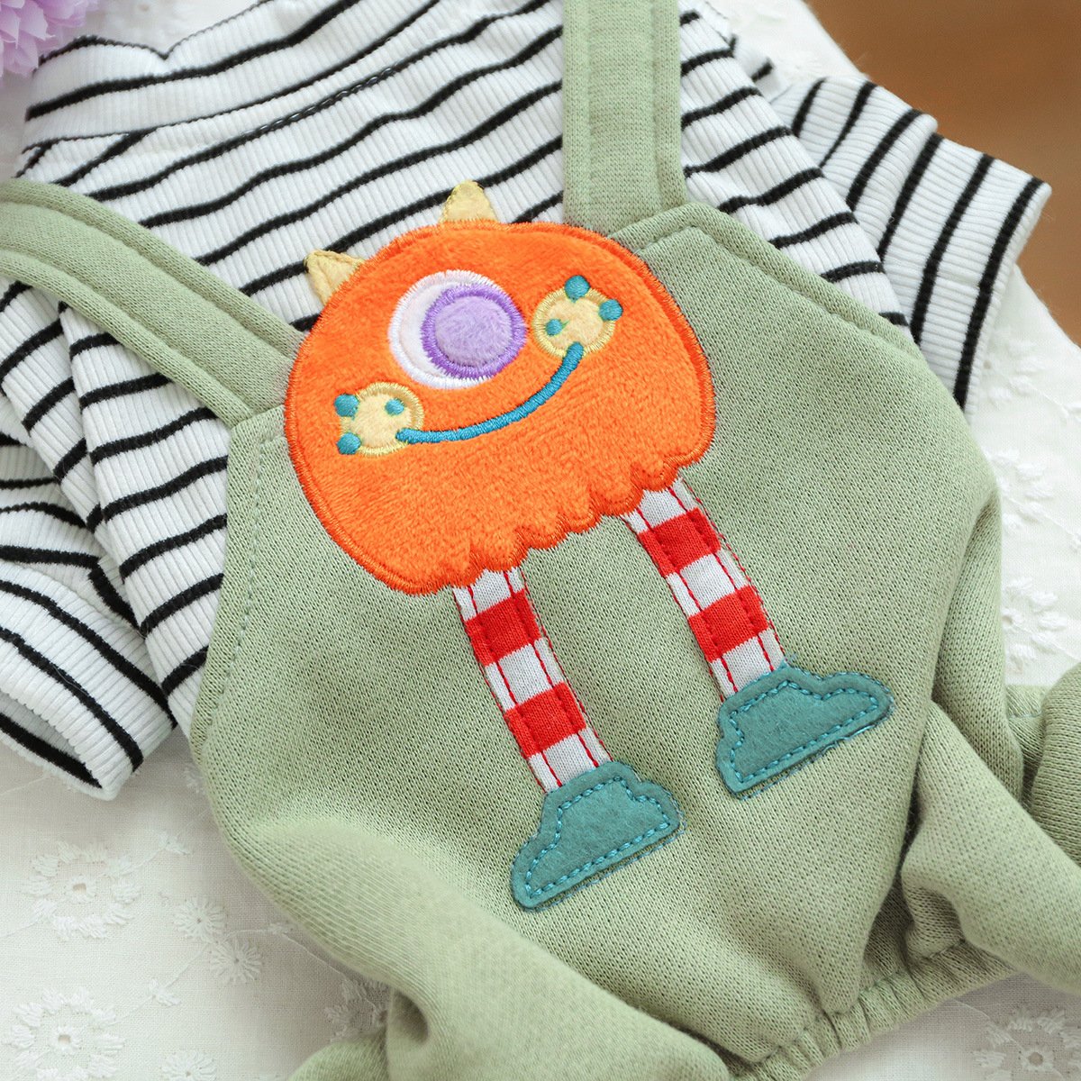 PETCIRCLE Dog Dungarees with Heart Chick