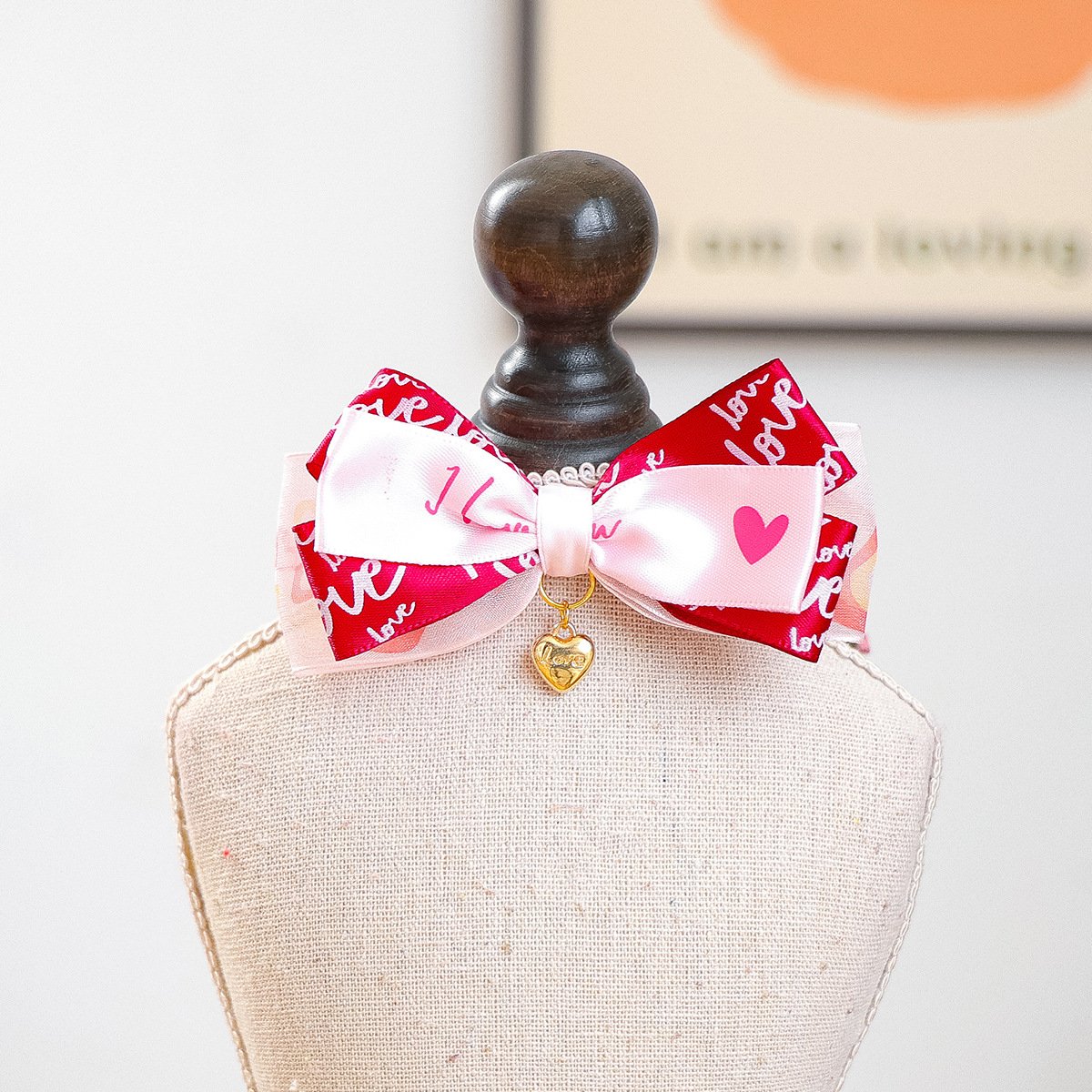 Product Name: Pet Cat Dog Bow Tie PU Collar for Small...