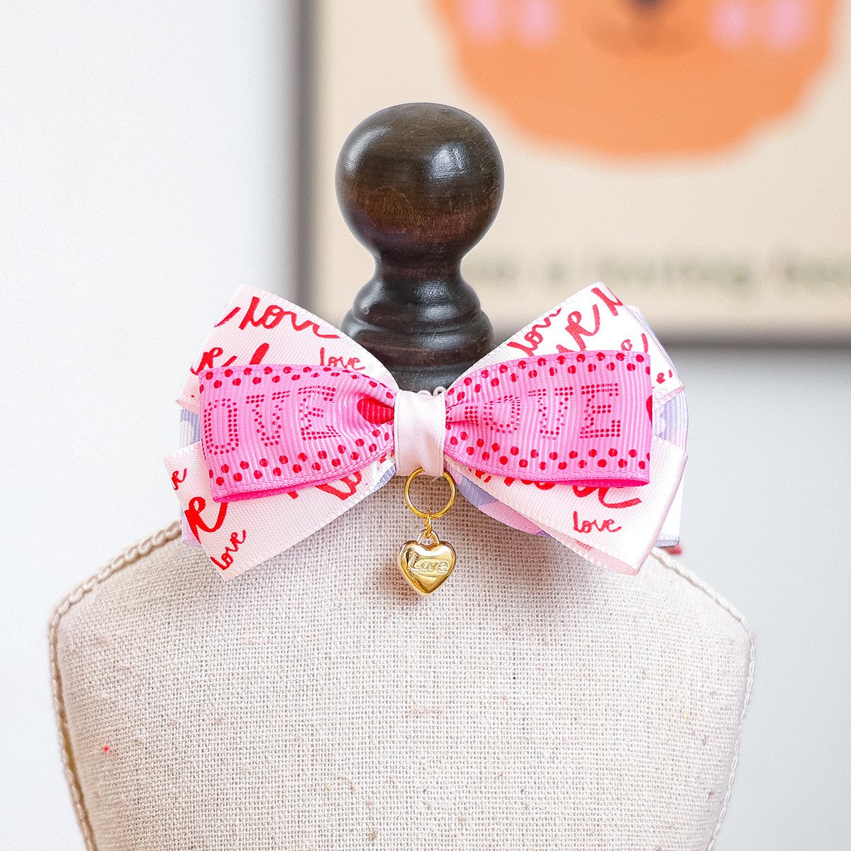 Product Name: Pet Cat Dog Bow Tie PU Collar for Small...